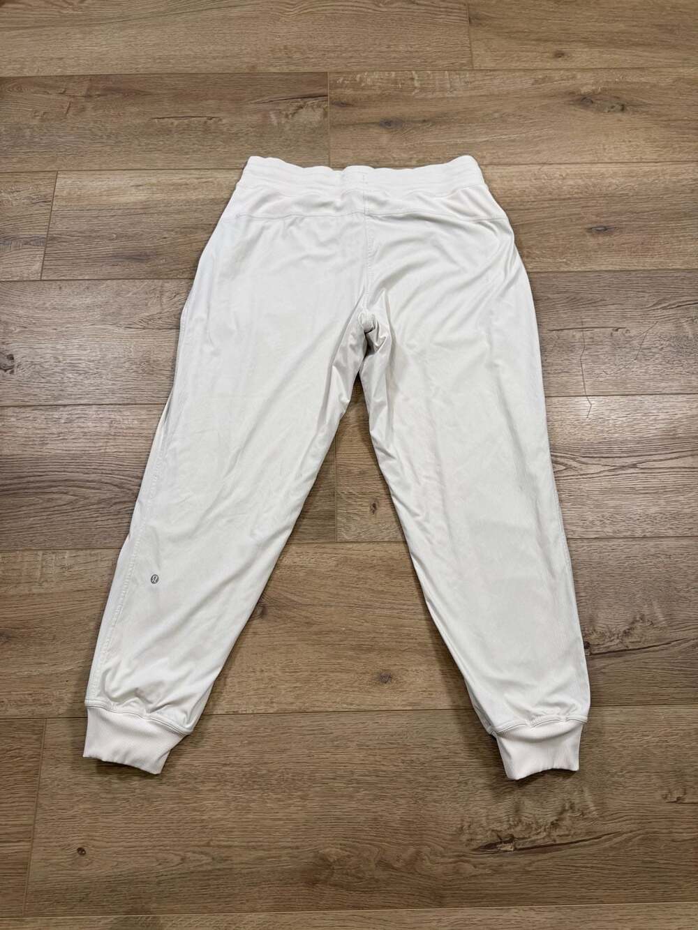 Lululemon White Lined Mid Rise Jogger Pants Women’s Size 12 Athleisure - Picture 16 of 16